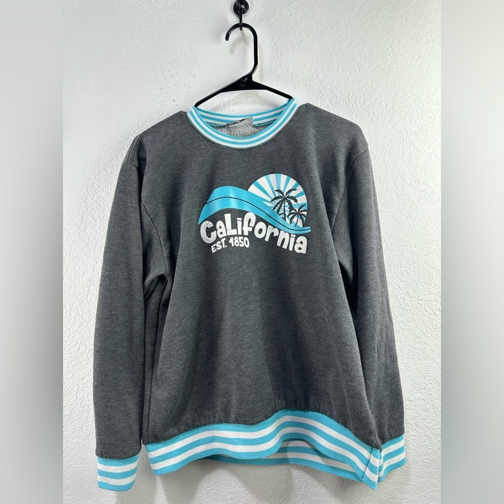 Wear Code Mens Blue/White/Gray California Sweatshirt Size M